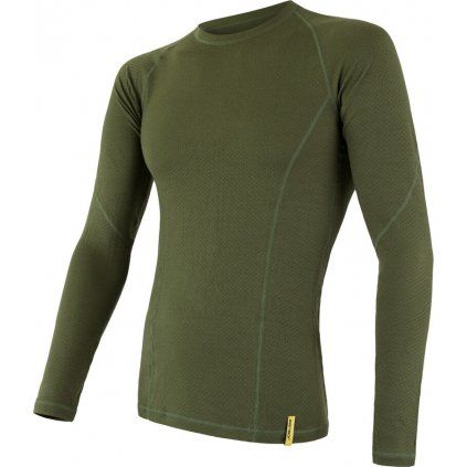 Pánské merino tričko SENSOR df zelená (Barva zelená, Velikost XL)
