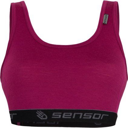 Dámská sportovní podprsenka SENSOR Merino active fialová (Velikost S, Barva fialová)