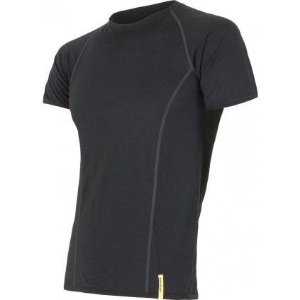 Pánské merino tričko SENSOR active černá (Velikost S, Barva černá)