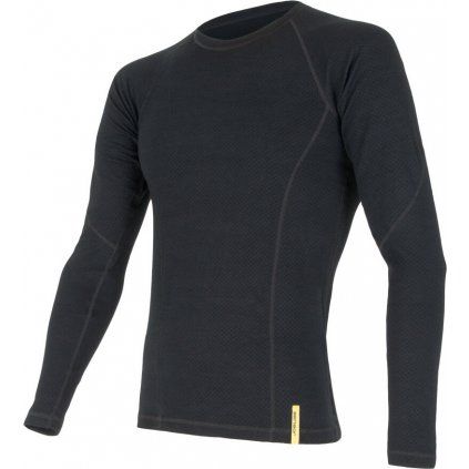 Pánské termo tričko SENSOR Merino df černá (Velikost XXL, Barva černá)