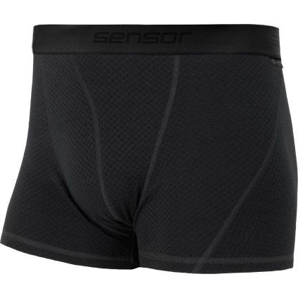 Pánské merino boxerky SENSOR df černá (Velikost L, Barva černá)
