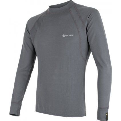 Pánské merino tričko SENSOR Double face šedá (Velikost M, Barva šedá)