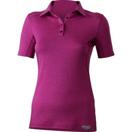 Dámská merino polo košile LASTING Alisa fialová (Velikost S)