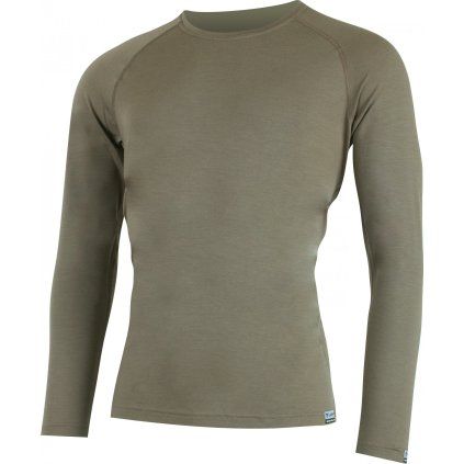 Pánské merino triko LASTING Alan hnědé (Velikost L)