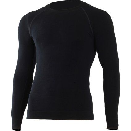 Pánské merino triko LASTING Wolf černé (Velikost L/XL)