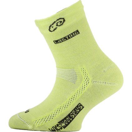 Dětské merino ponožky LASTING Tjs žluté (Velikost S)