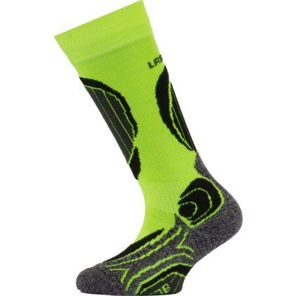Dětské merino lyžařské ponožky LASTING Sjb žluté (Velikost XS)