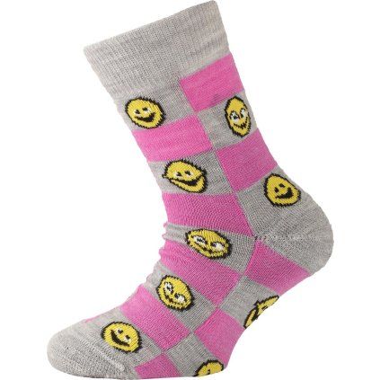 Dětské merino ponožky LASTING Tje růžové (Velikost XS)