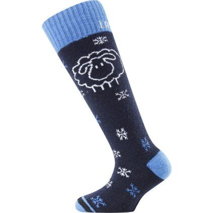 Dětské merino lyžařské ponožky LASTING Swj černé (Velikost XS)