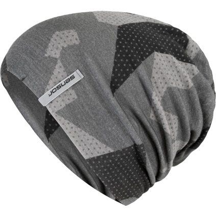 Čepice SENSOR Merino impress černá/camo (Velikost M, Barva černá)