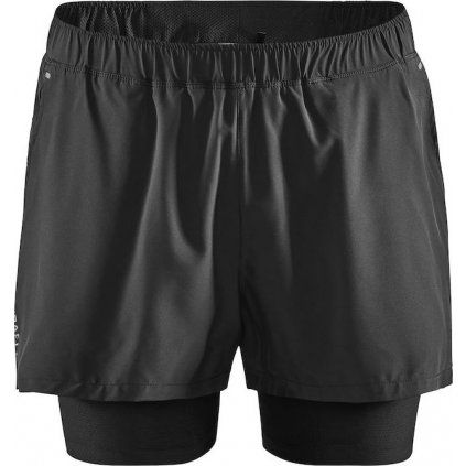 Pánské běžecké šortky CRAFT Adv Essence 2v1 černé (Velikost XS)