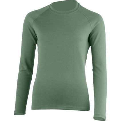 Dámská merino mikina LASTING Lena zelená (Velikost S)