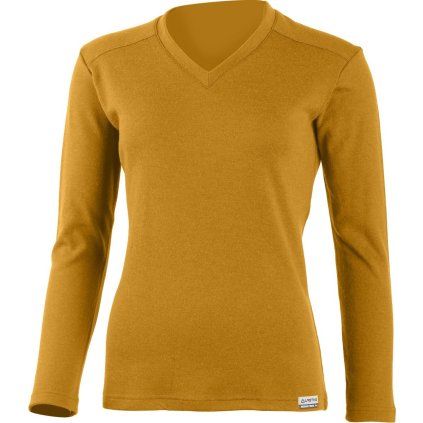 Dámská merino mikina LASTING Stela hořčicová (Velikost M)