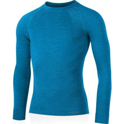 Pánské merino triko LASTING Mapol modré (Velikost L/XL)