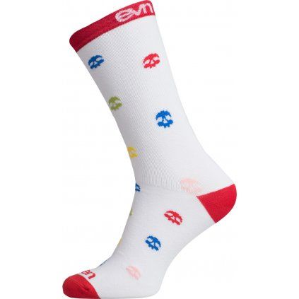 Cyklistické ponožky ELEVEN Suuri+ Skull White (Velikost S (36-38))