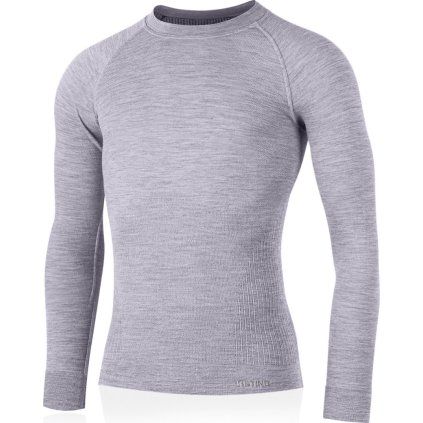 Pánské merino triko LASTING Mapol šedé (Velikost L/XL)