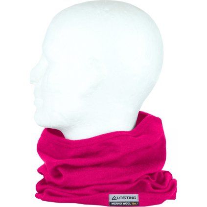 Merino nákrčník LASTING Bul růžový (Velikost UNI)