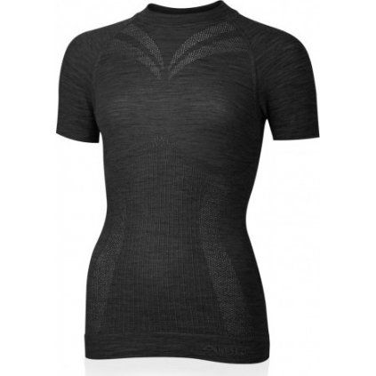 Dámské merino triko LASTING Malba šedé (Velikost L/XL)