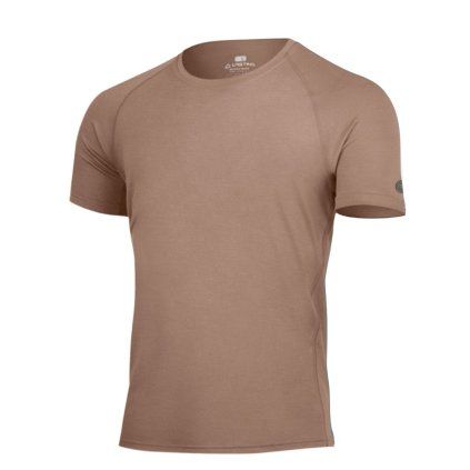 Pánské merino triko LASTING Quido hnědé (Velikost S)