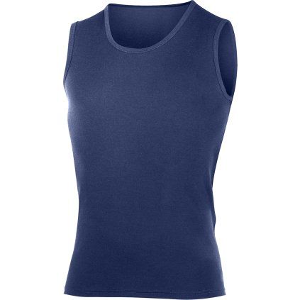 Pánské merino tílko LASTING Scampo modré (Velikost S)