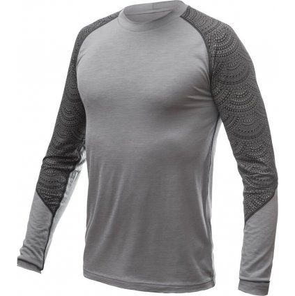 Pánské termo triko SENSOR Merino Impress šedá/maori (Velikost M, Barva šedá)