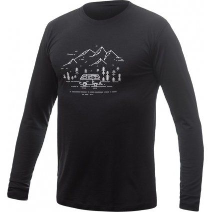 Pánské termo triko SENSOR Merino Active PT Van Life černá (Velikost M, Barva černá)