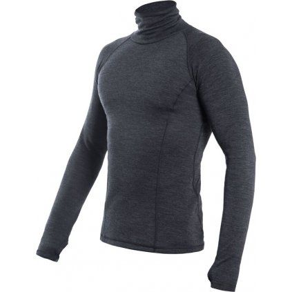 Pánské termo triko SENSOR Merino Bold roll neck anthracite gray (Velikost XXL, Barva šedá)