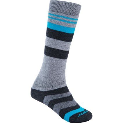 Dětské merino ponožky SENSOR Slope šedá/černá/tyrkys (Barva černá, Velikost 3/5)