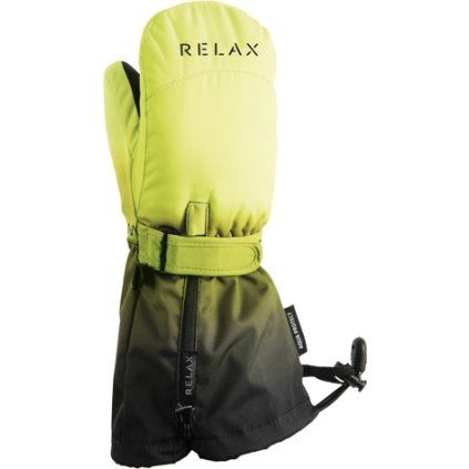 Dětské lyžařské rukavice RELAX Puzzyto reflexní žlutá (Velikost 2Y)