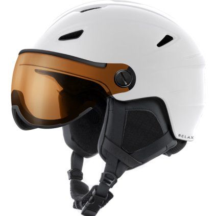Unisex lyžařská helma RELAX Stealth bílá (Velikost S)