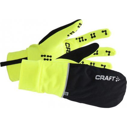 Rukavice CRAFT Adv Hybrid Weather žlutá (Velikost XL)