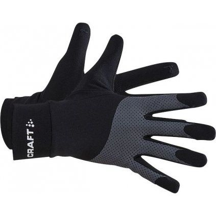 Reflexní rukavice CRAFT Adv Lumen Fleece černá (Velikost S)