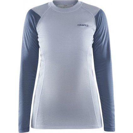 Dámské termo triko CRAFT Core Warm Baselayer Ls modrá (Velikost XS)
