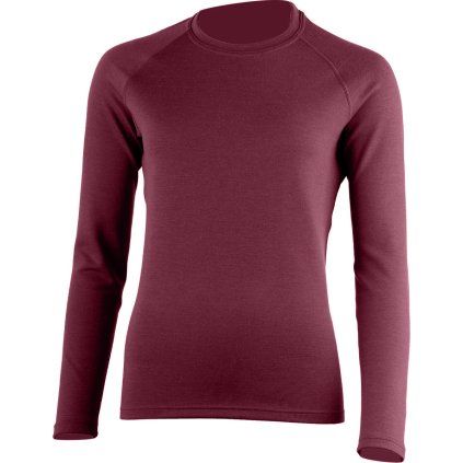 Dámská merino mikina LASTING Lena vínová (Velikost XL)