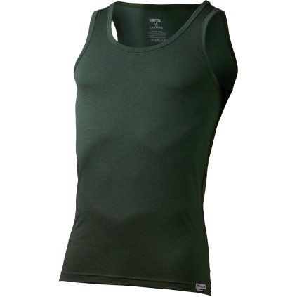 Pánské merino tílko LASTING Anton zelené (Velikost XL)