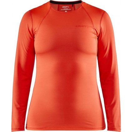 Dámské funkční triko CRAFT Adv Essence Ls oranžová (Velikost XS)