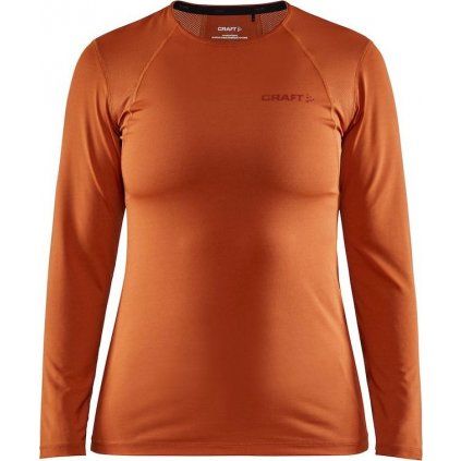Dámské funkční triko CRAFT Adv Essence Ls oranžová (Velikost XS)
