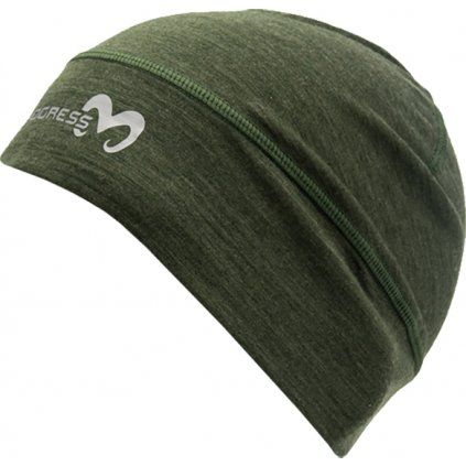 Unisex merino čepice PROGRESS MW Beanie zelená (Velikost S/M)