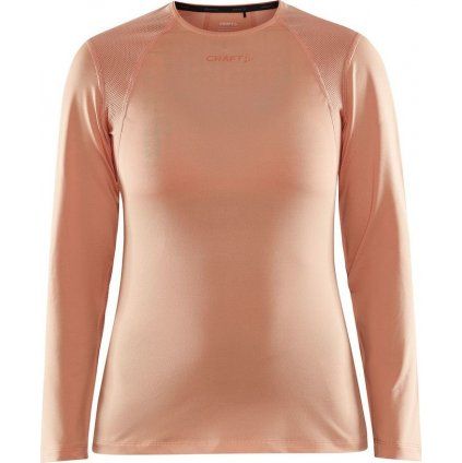 Dámské funkční triko CRAFT Adv Essence Ls oranžová (Velikost XS)