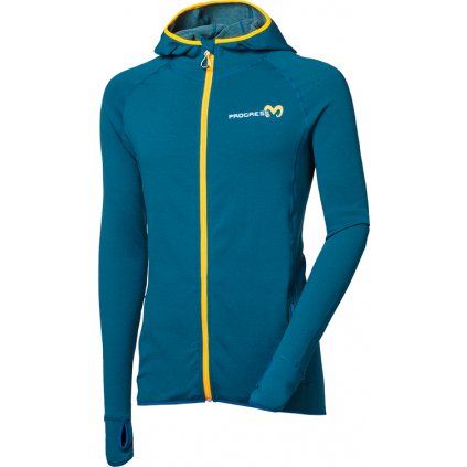 Pánská funkční mikina PROGRESS Torez Hoody modrá (Velikost M)