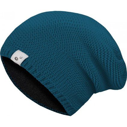 Dámská pletená čepice UNUO Warm kobaltová (Velikost Dámská (56 - 58 cm))