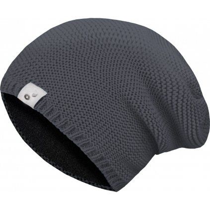Dámská pletená čepice UNUO Warm šedá (Velikost Dámská (56 - 58 cm))