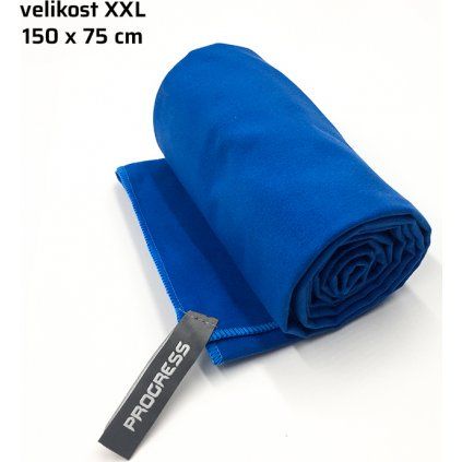 Rychleschnoucí ručník PROGRESS Towel-Lite 150 x 75 cm modrý (Velikost 150x7)