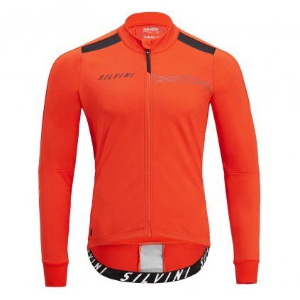 Pánská cyklo bunda SILVINI Ghisallo oranžová (Velikost XS)