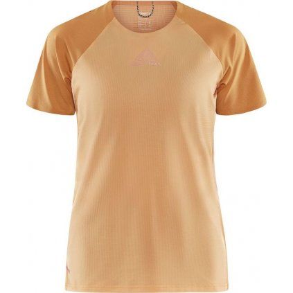 Dámské běžecké triko CRAFT Pro Trail SS oranžové (Velikost XS)