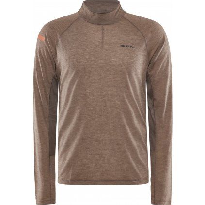 Pánské triko merino CRAFT Adv Subz Wool Ls 2 hnědé (Velikost S)