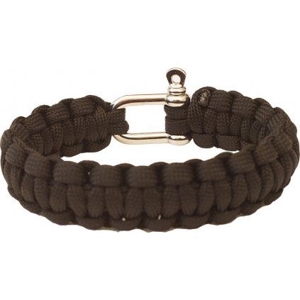 2409 ss00056 paracord naramek kovova spona cerny 1