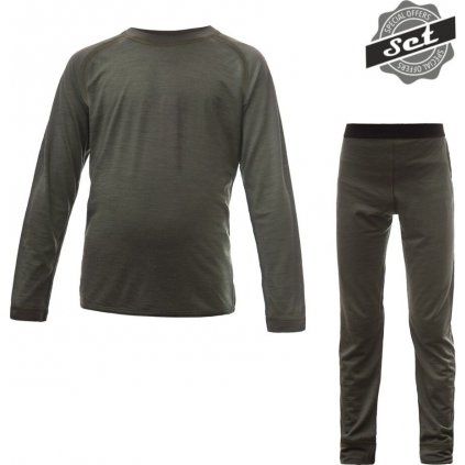 Dětský merino set SENSOR Air zelený (Barva zelená, Velikost 140)