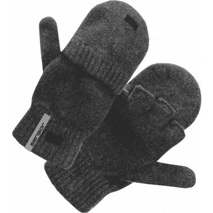 Unisex vlněné rukavice SENSOR Virgin Wool šedé (Barva šedá, Velikost S/M)