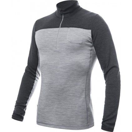 Pánské merino triko SENSOR Bold šedé (Velikost M, Barva šedá)